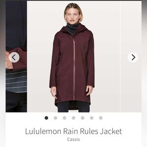 Lululemon Rain Rules Jacket Cassis. Size 6. EUC